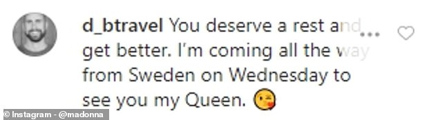 Cancel the tour: Furious fans called for her to ditch the tour entirely to avoid last minute disappointment and wasted travel plans while others had a more sympathetic view