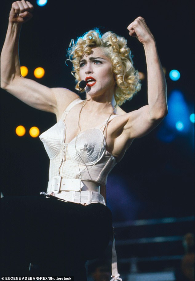 Iconic: French designer Gaultier famously put singer Madonna in a cone bra in the 1990s