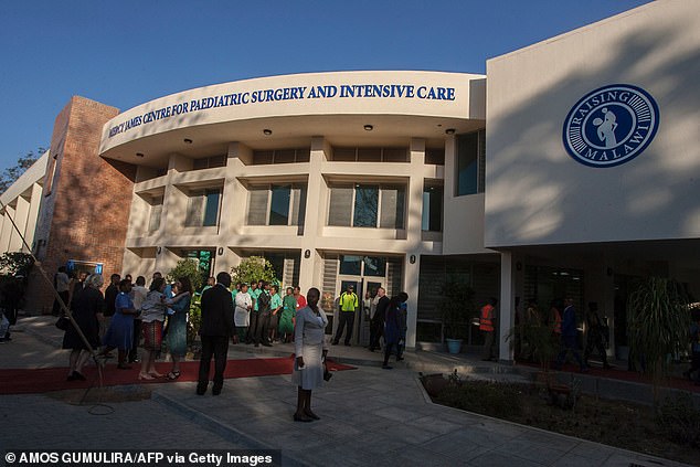 Touching: In 2017, the Raising Malawi founder opened The Mercy James Institute for Pediatric Surgery and Intensive Care at Queen Central Hospital in Malawi in her honor (2017 stock shot)