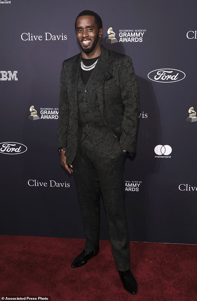 Sean Combs arrives at the Pre-Grammy Gala And Salute To Industry Icons at the Beverly Hilton