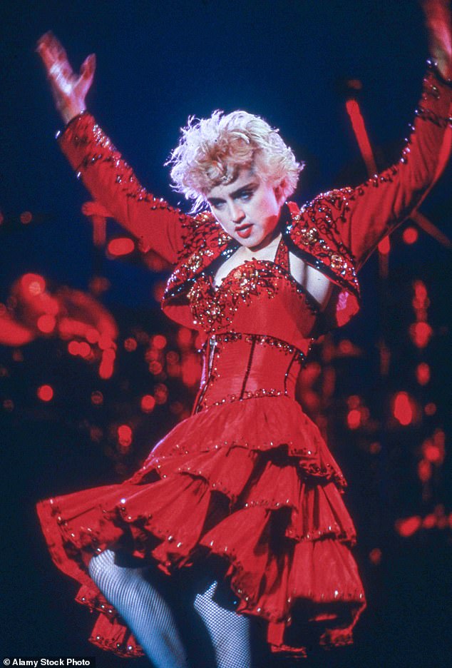 Madonna (pictured during first London gig at Wembley in 1987) is one of a number of artists moving towards phone-free gigs