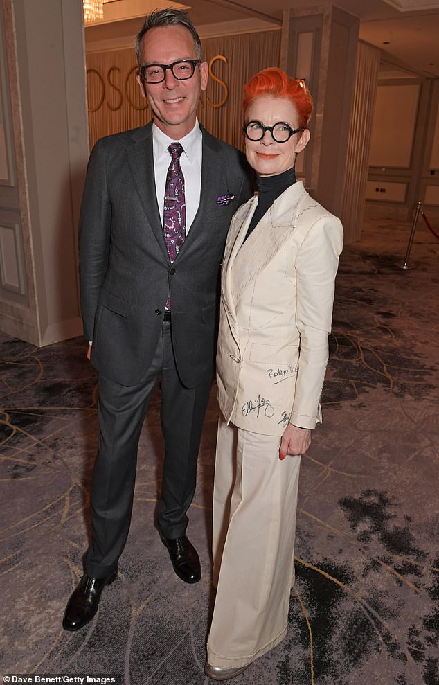 Only the best: He was dressed by three-time Oscar-winning costume designer Sandy Powell (right), whose assistant Christopher Peterson (left) got bumped up to co-designer