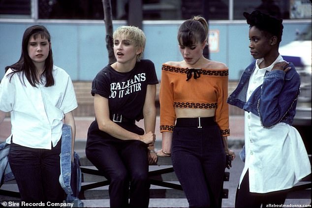 Throwback! Mazar has appeared in five of the Batuka singer's music videos – Papa Don't Preach (2-R, pictured in 1986), True Blue, Justify My Love, Deeper and Deeper, and Music