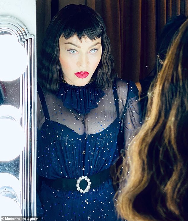 Strike a pose, there's nothing to it! Madonna shared backstage snaps from her last Madame X show in London on Monday night - and they were as raunchy as ever