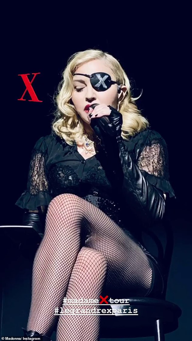 Ploughing on: Perhaps in reference to still taking to the stage despite being in pain, Madonna captioned the snap: 'There's nothing you can do to me that hasn’t been done...I Will Rise'