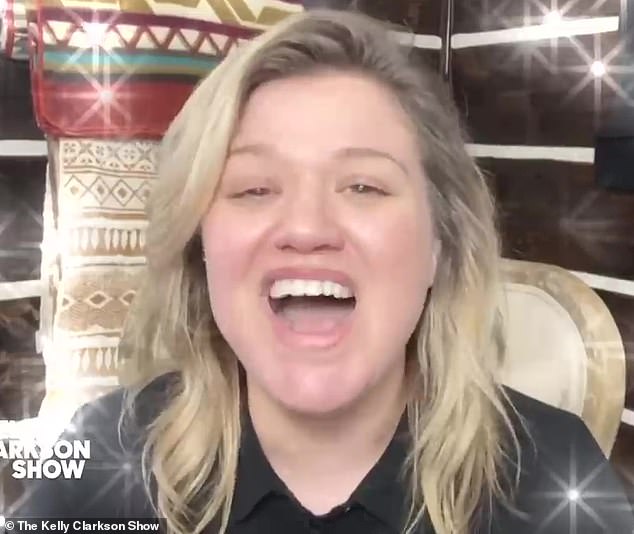 Giving it her all: Kelly Clarkson covered Madonna's smash hit single Like A Prayer for the latest edition of her 'Kellyoke' videos