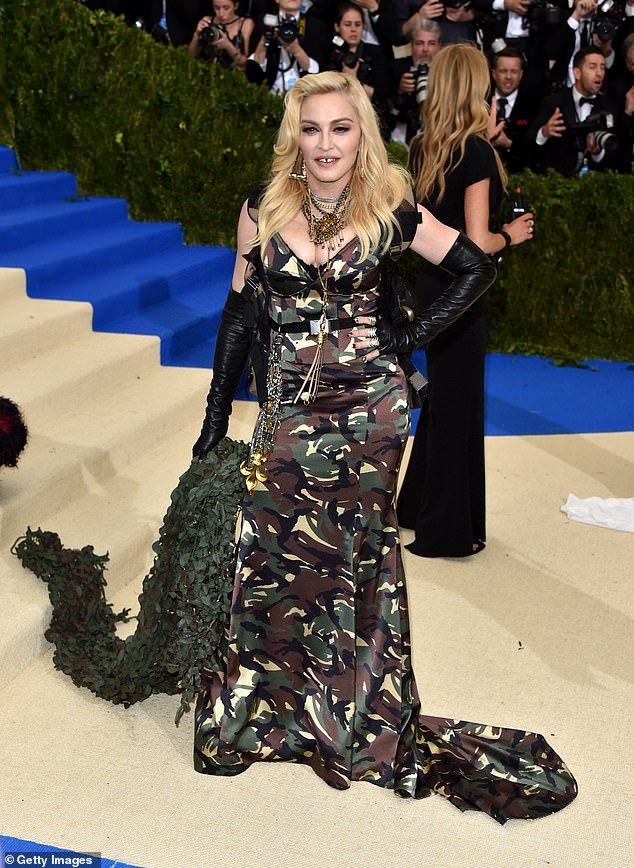 Causing a commotion: Madonna at the 2017 Met Gala event in New York