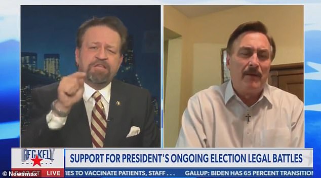 Sebastian Gorka, who serv(r a fellow Trump supporter, while filling in for Newsmax anchor Greg Kelly on Monday night.