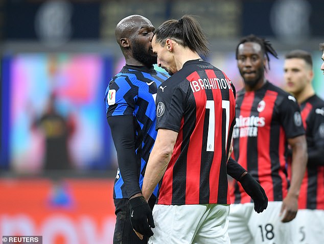 Romelu Lukaku and Zlatan Ibrahimovic were involved in a heated bust-up during Milan derby