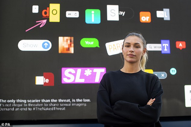 Outspoken: Zara has welcomed moves to make it a criminal offence for people to threaten to share naked, sexual or explicit pictures of videos of another person without their consent (pictured outside Parliament Square in London)