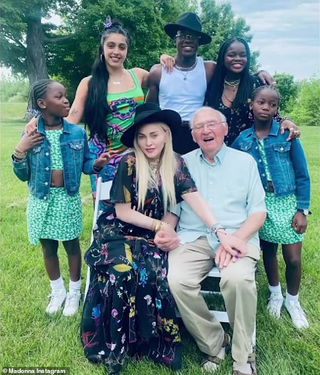 Missing the party: The outing comes after Rocco's five siblings and his mother Madonna headed to Michigan to celebrate his grandfather Silvio Ciccone's 90th birthday earlier this month