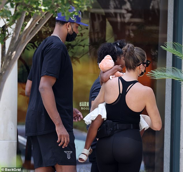 The couple were seen spending some quality time with their three-year-old daughter True in Calabasas