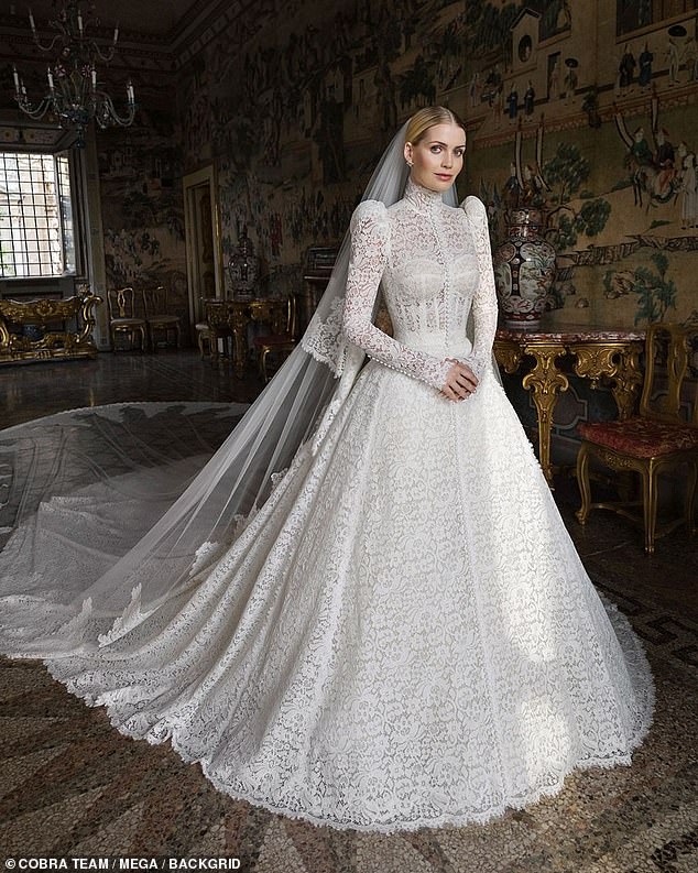 Lady Kitty Spencer's Dolce & Gabbana lace wedding gown took six months to make and the royal had four 'emotional' fittings before the big day, the designers have revealed