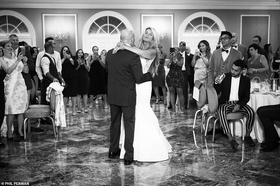 Capestro pictured on her wedding day. She is now happily married with nine grandchildren, still lives in her native New York and still works on Wall Street after 40 years