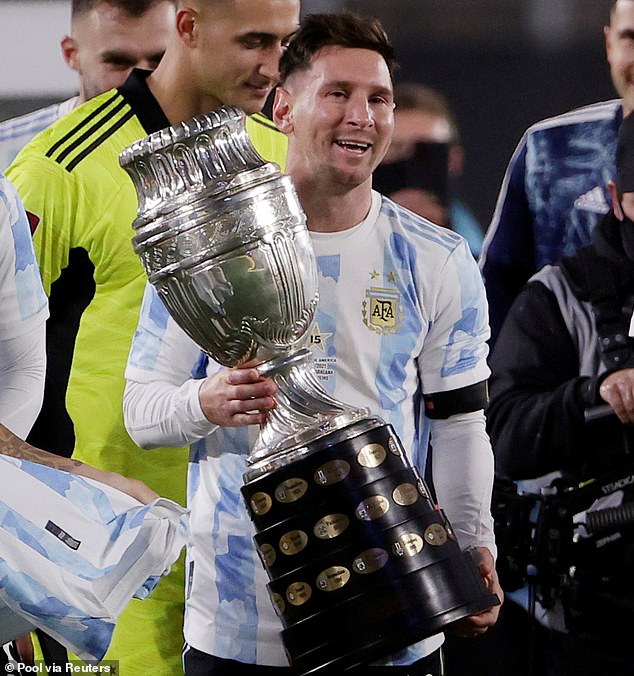 Sky had forgotten to include the Copa America trophy Messi and Argentina won earlier this year in the figures