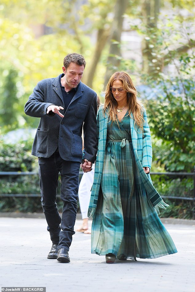 The couple was seen in deep conversation on the fall day in Madison Square Park