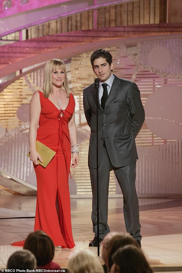 Michael Imperioli is seen at the Golden Globes, presenting an award alongside Patricia Arquette because James Gandolfini was too drunk to do it