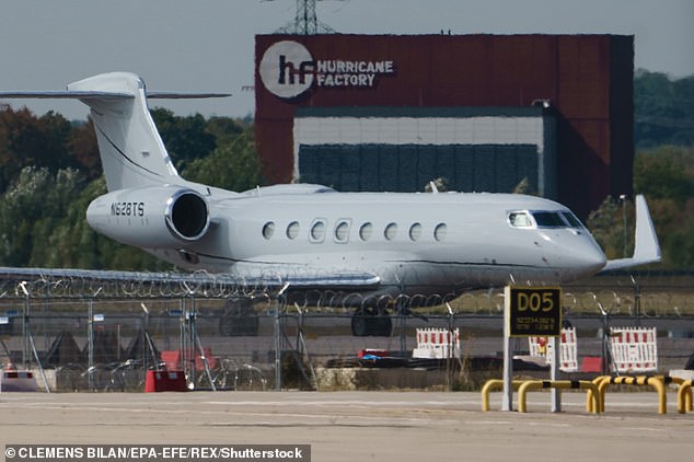 Sweeney's sophisticated program relies on data from multiple public sources to track flight plans for Musk's jet (above), which are otherwise not easily available to the public