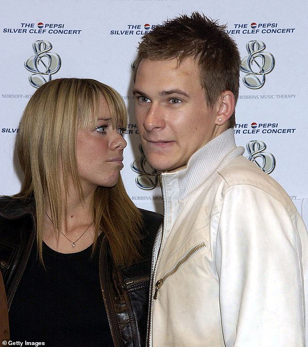 Liz was previously engaged to Blue singer Lee Ryan. The pair dated for two years before he popped the question in 2003 (pictured)