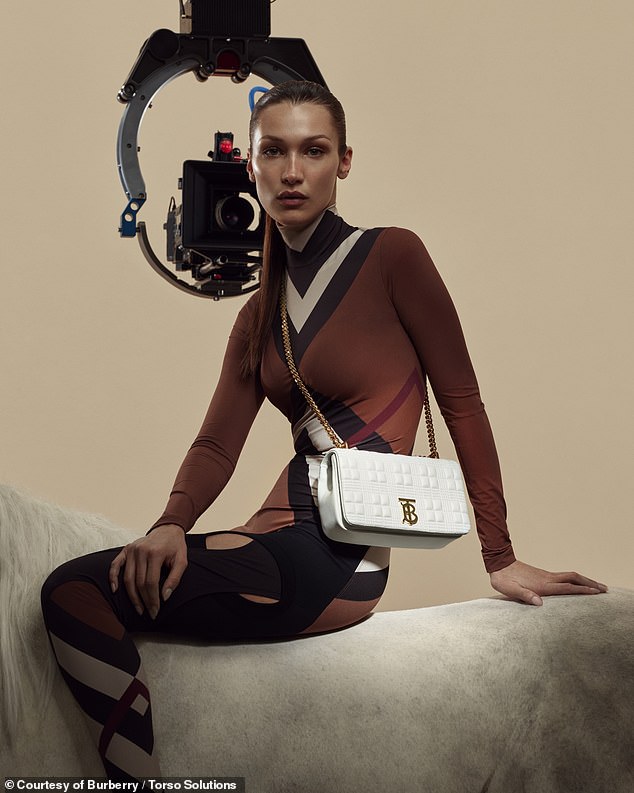 Wow! Bella Hadid (pictured) and Lourdes Leon looked flawless in their most recent photoshoot as they star in Burberry's new Lola bag campaign