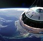 This image rendering handout courtesy of Space Perspective released April 7, 2022 shows the exterior of the spaceship Neptune capsule floating above Florida