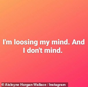 Upset: The devastated model went on: 'I'm losing my mind. And I don't mind'