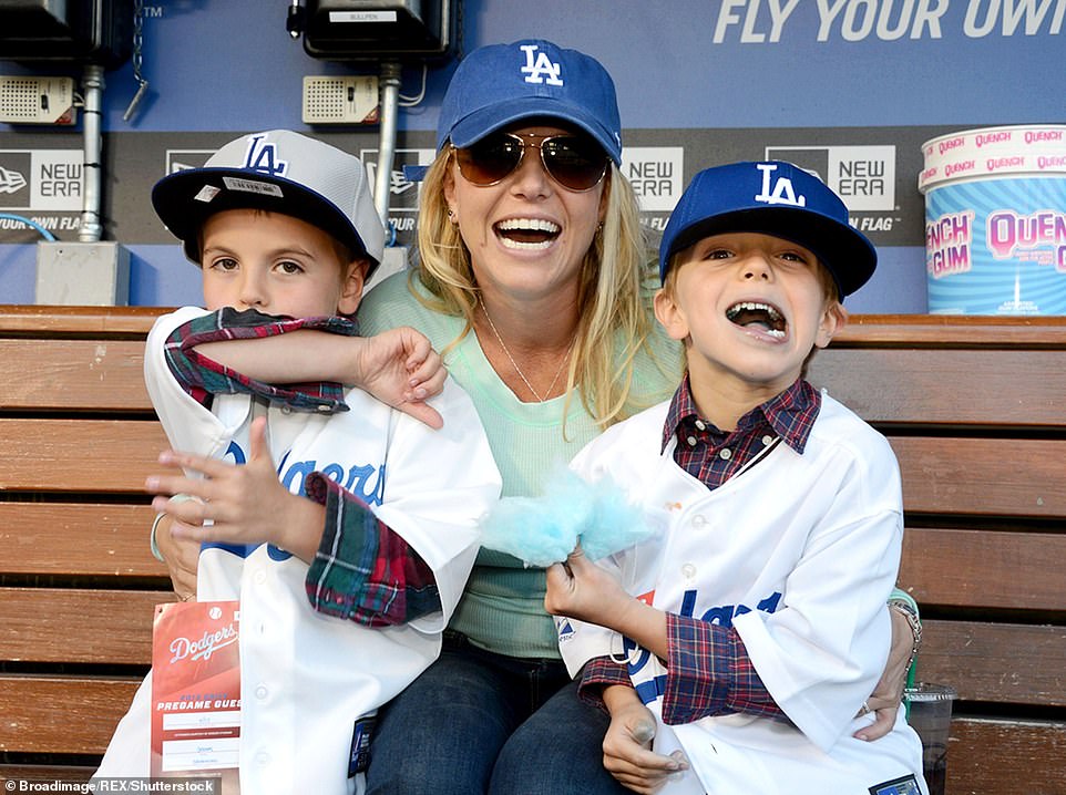 Britney Spears, seen here with her sons Preston and Jayden, has released a lengthy 22-minute audio rant accusing her parents of abuse, saying they set up their controversial conservatorship over her after being introduced to the idea by an unidentified woman