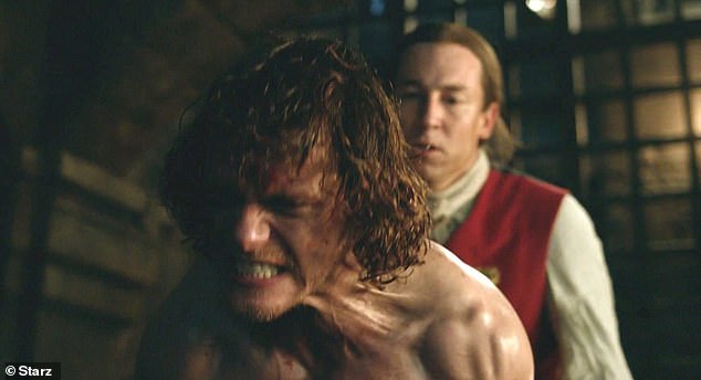 According to Sam, 42, the show's 'creative team' wanted to show him naked after his character had suffered a 'horrific' assault at the hands of his nemesis, played by Tobias Menzies (seen)