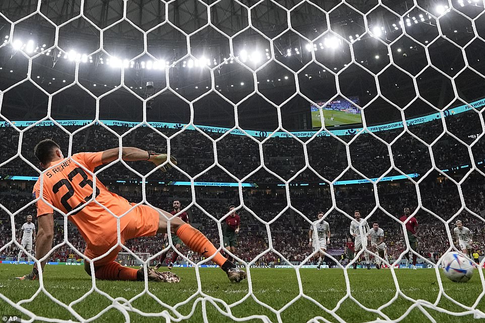 Fernandes's spot-kick sent the keeper the wrong way at the Lusail Stadium as Portugal booked their spot in the last-16