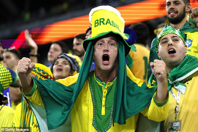 Brazil fans were jubilant after securing their passage in to the last eight of the World Cup