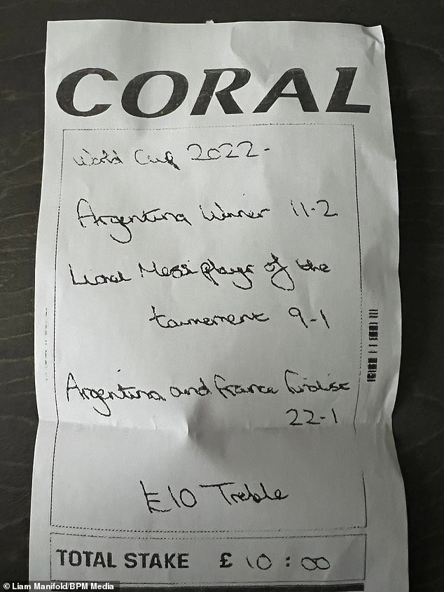 Mr Manifold was given odds of 1,495/1 after predicting that Argentina would be crowned overall winners of the World Cup in Qatar, Lionel Messi would be named player of the tournament and France would also make the final