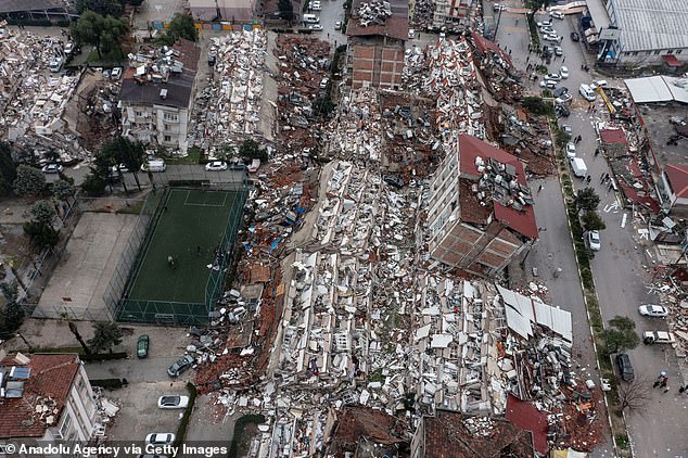 A search and rescue mission is ongoing to find any people that are trapped under the rubble