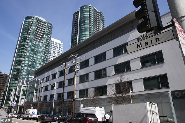 Shown is the Rincon Hill neighborhood along Main Street near where Bob Lee was fatally stabbed in San Francisco