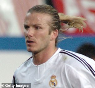 Beckham opted for a man bun as he moved to Madrid