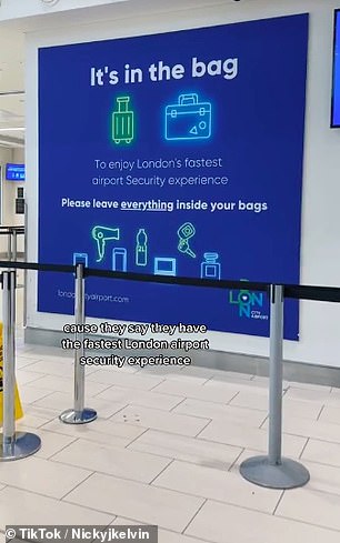 At London City Airport, new scanners have been installed that don¿t require passengers to take laptops and liquids out of their bags