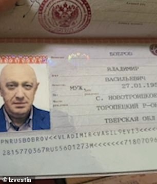 Several passports were also found and photographed inside Prigozhin's home