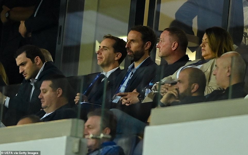 England's senior side manager, Gareth Southgate, was spotted in the stands watching the Young Lions make history