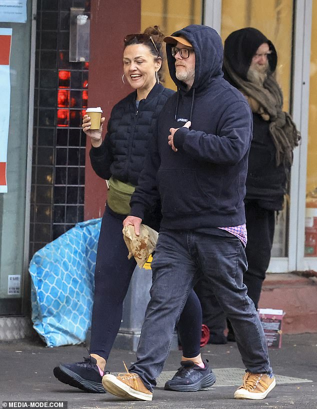 The mother-of-three looked cool but comfortable on her date in the trendy Sydney suburb