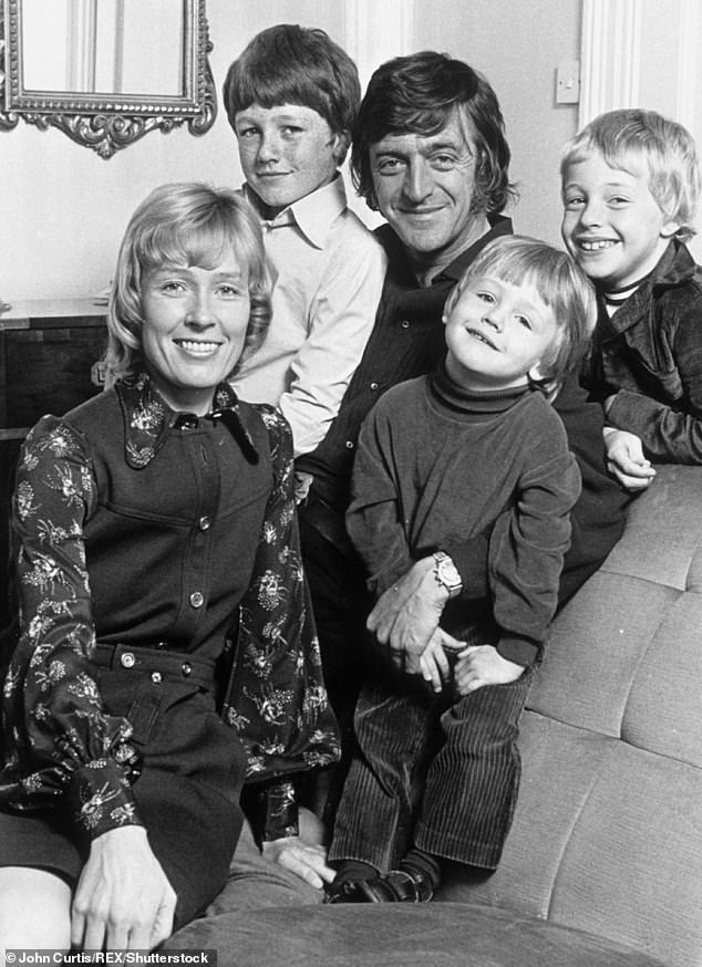 Parkinson with wife Mary and their three sons Andrew, Michael and Nicholas