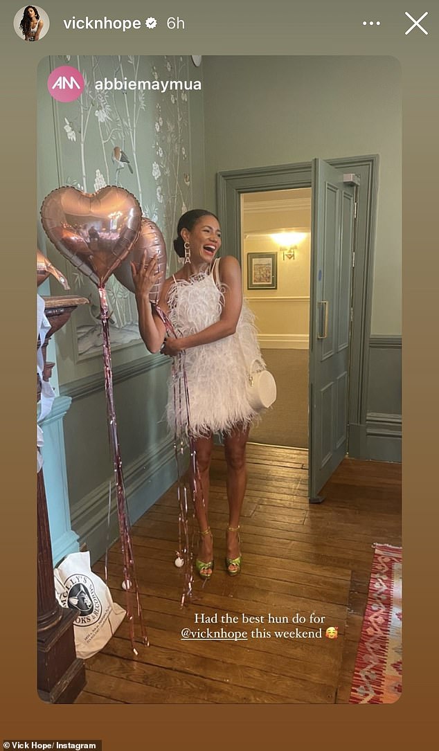 Surprise! She looked thrilled to see all of her friends waiting for her in the dining room ahead of the big night