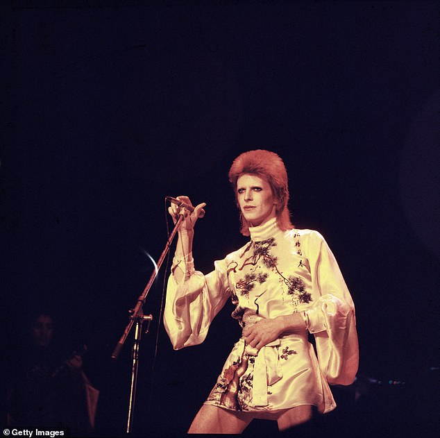 David Bowie performs on stage on his Ziggy Stardust/Aladdin Sane tour in London, 1973