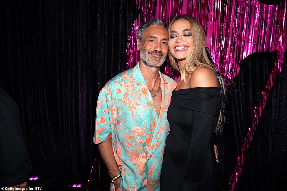 Happy: Rita Ora with her husband Taika Waititi