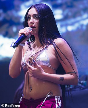 Taking the stage: Madonna's daughter, Lourdes Leon, performed in concert in Madrid, Spain on Saturday