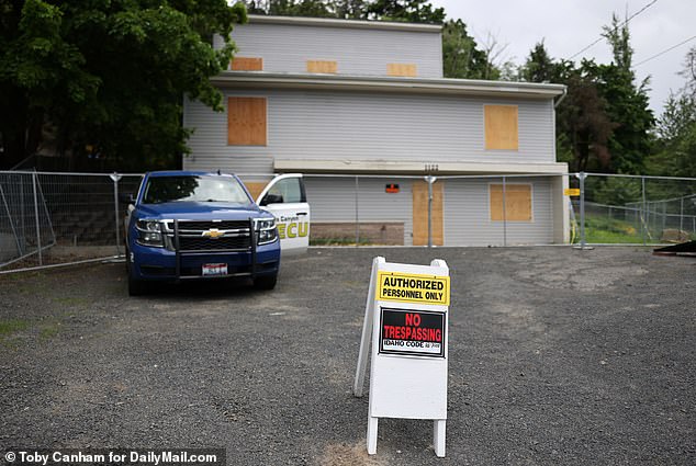 General view of the infamous murder house in Moscow, Idaho, where Bryan Kohberger allegedly slaughtered four University of Idaho students