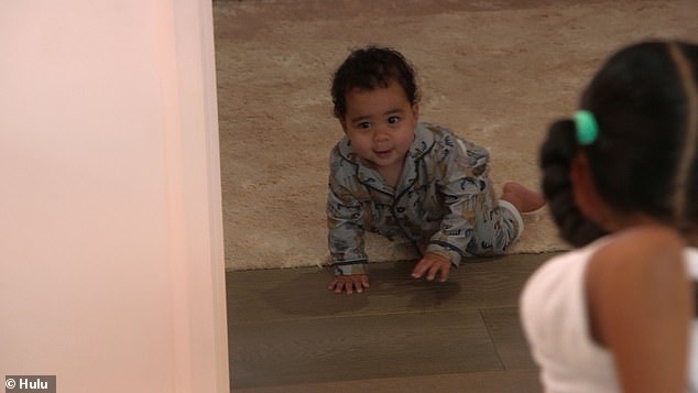 Tatum crawls!: Fans got the briefest of looks at Khloe Kardashian and Tristan Thompson 's son Tatum in the Season 4 premiere of Hulu's The Kardashians