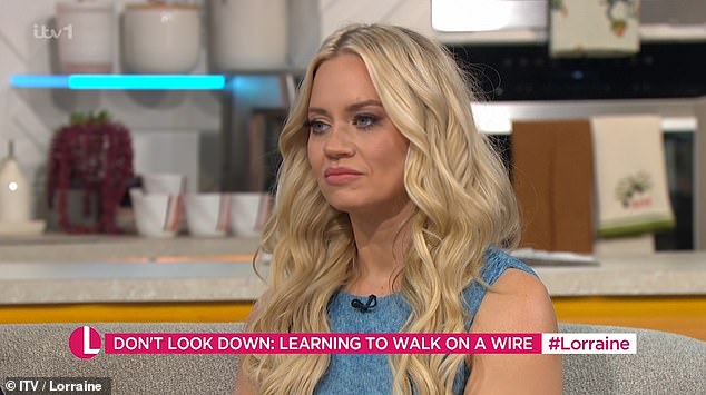 Sad news: Appearing on Monday's instalment of Lorraine on ITV, Kimberly Wyatt, 41, revealed her father Jeff is 'losing the fight' against lung cancer