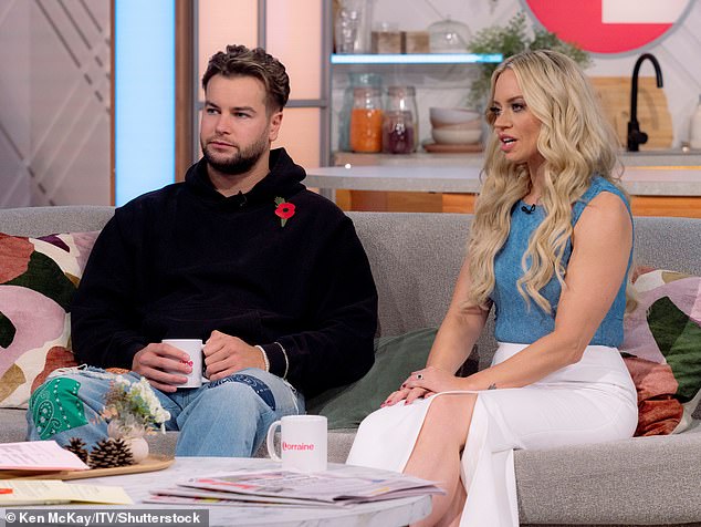 Celebs doing their bit: Love Islander Chris Hughes appeared alongside Kimberly in the Lorraine segment, as he is also taking part in Don't Look Down