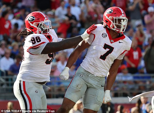 Following them with the No. 2 ranking are the reigning National Champion Georgia Bulldogs