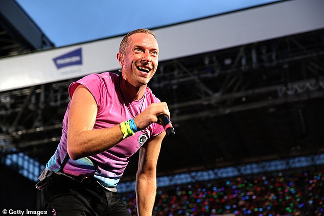 Secret: It comes after The Mail On Sunday revealed Madonna , Dua Lipa and Coldplay (pictured) will headline Glastonbury next year