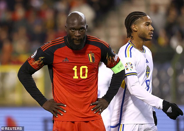 Romelu Lukaku took on the armband for Belgium's game against Sweden in place of the injured Manchester City star Kevin De Bruyne